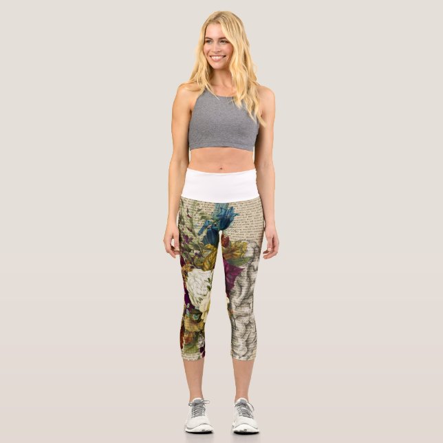 Anatomieplakat für das Blumengehirn Capri Leggings (Vorderseite)