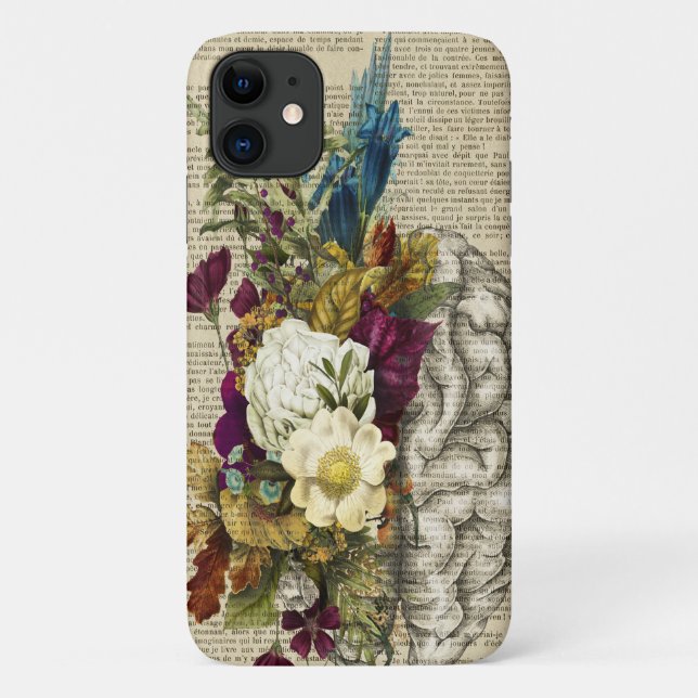 Anatomieplakat für das Blumengehirn Case-Mate iPhone Hülle (Rückseite)