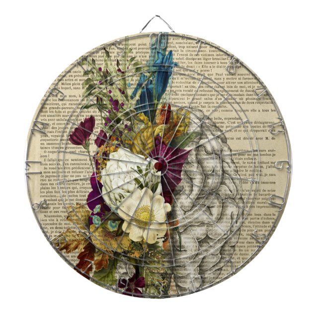 Anatomieplakat für das Blumengehirn Dartscheibe (vorne)