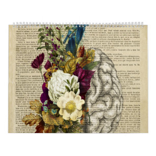 Anatomieplakat für das Blumengehirn Kalender