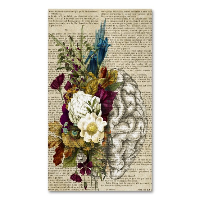 Anatomieplakat für das Blumengehirn Magnetische Visitenkarte (Vorderseite Vertikal)