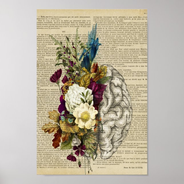 Anatomieplakat für das Blumengehirn Poster (Vorne)