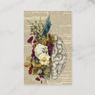 Anatomieplakat für das Blumengehirn Visitenkarte