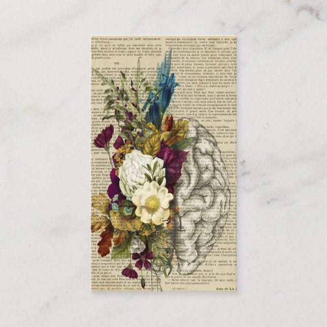 Anatomieplakat für das Blumengehirn Visitenkarte (Vorderseite)