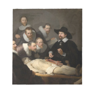 Anatomieunterricht Dr. Nicolaes Tulp Rembrandt Notizblock