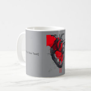 Anatomische Herz-Skizze Trash Polka Art Tasse