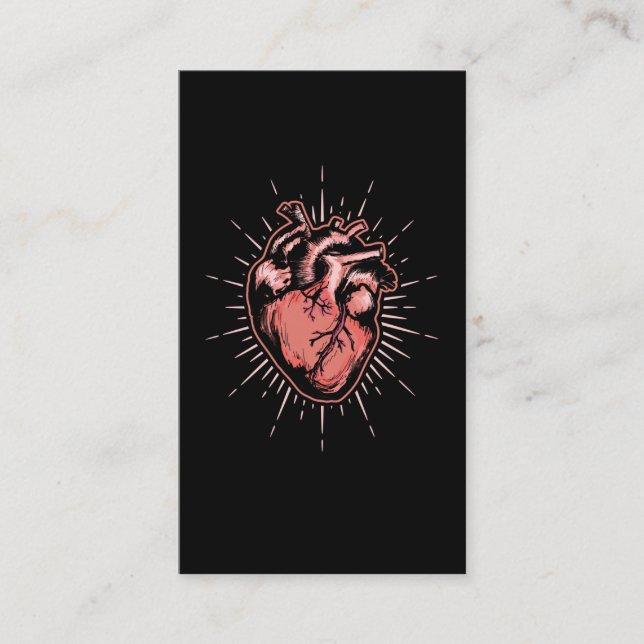 Anatomische Herzanatomie Kunst Kardiologie Visitenkarte (Vorderseite)