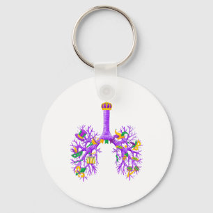 Anatomische Lunge Mardi Gras Atemtherapeut Schlüsselanhänger