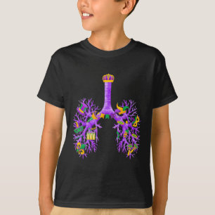 Anatomische Lunge Mardi Gras Atemtherapeut T-Shirt