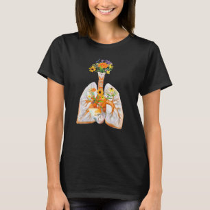 Anatomische Lunge und Blumen Krankenschwester Ar T-Shirt