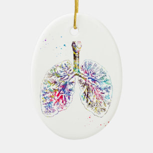 Anatomische Lungen Keramik Ornament