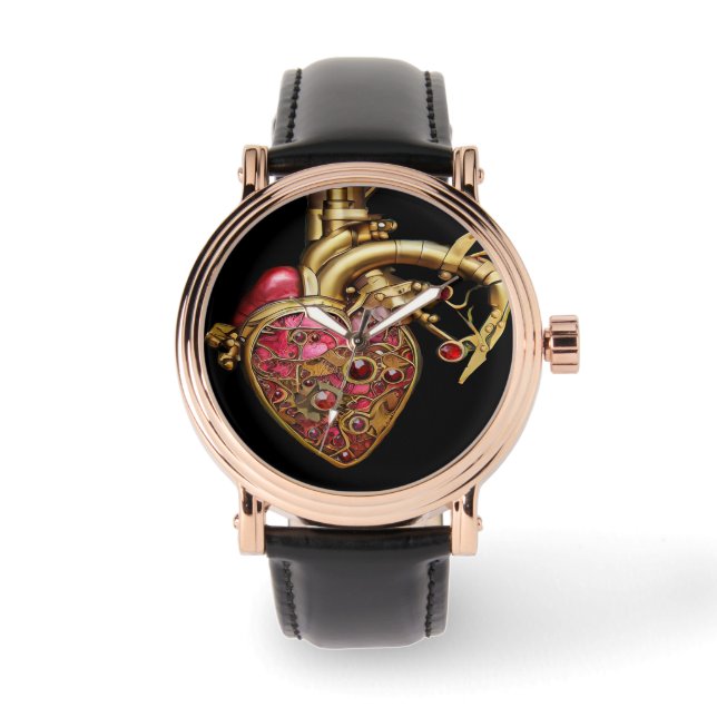 Anatomische Röhrchen und Geere aus Steampunkherz Armbanduhr (Vorderseite)