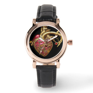 Anatomische Röhrchen und Geere aus Steampunkherz Armbanduhr