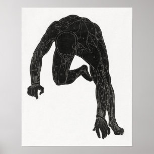 Anatomische Untersuchung des Nackens eines Mannes Poster