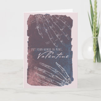 Anatomische Valentintagskarte der SkelettHände Dankeskarte