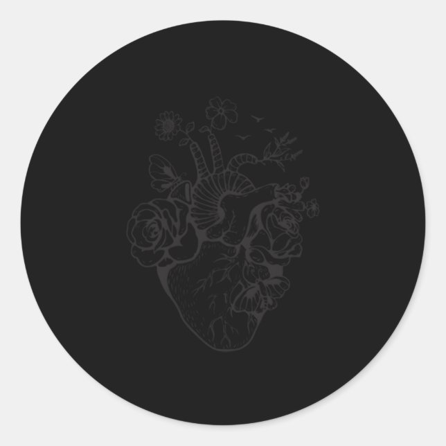 Anatomischer Er-Cardiac-Krankenpfleger Runder Aufkleber (Vorderseite)