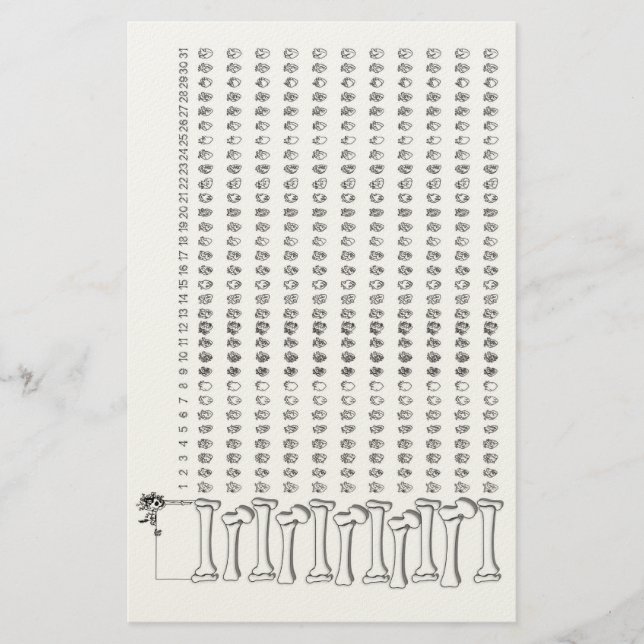 Anatomischer Herz-Gewohnheits-Tracker – Gothic Hab Briefpapier (Vorderseite)