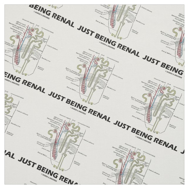 Anatomischer Nephron NierenSpaß gerade seiend Stoff (Muster)