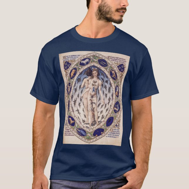 Anatomischer Zodiac-Mensch T-Shirt (Vorderseite)