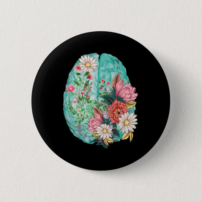 Anatomisches Bewusstsein des menschlichen Gehirns  Button (Vorderseite)