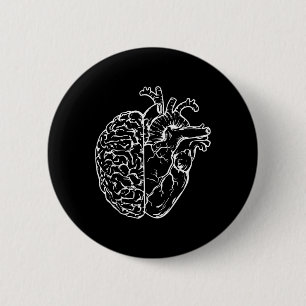Anatomisches Gehirn Herzkrankenlehrer Student Nurs Button