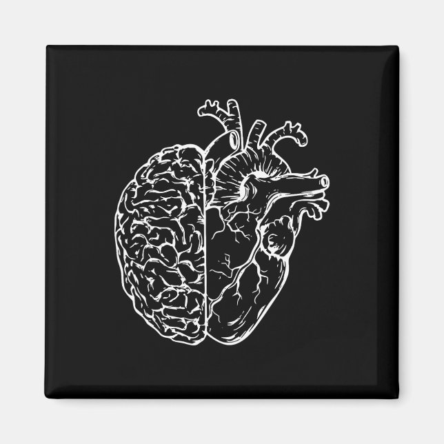Anatomisches Gehirn Herzkrankenlehrer Student Nurs Magnet (Vorne)