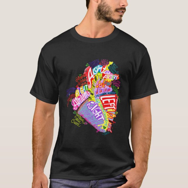 Anatomisches He Word Graffiti T-Shirt (Vorderseite)