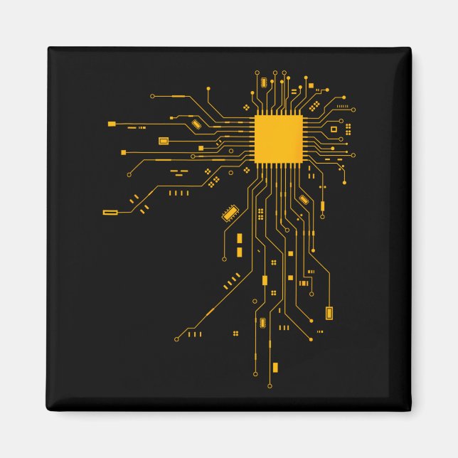 Anatomisches Herz CPU Prozessor Computerwissenscha Magnet (Vorne)
