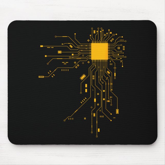 Anatomisches Herz CPU Prozessor Computerwissenscha Mousepad (Vorne)