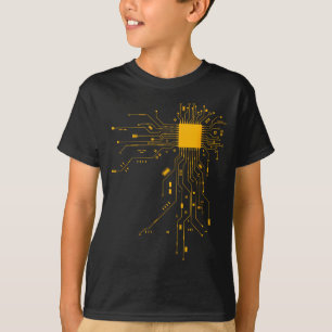 Anatomisches Herz CPU Prozessor Computerwissenscha T-Shirt