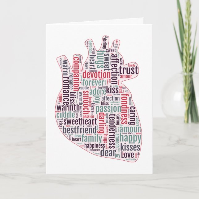Anatomisches Herz des alternativen Valentinsgrußes Karte (Vorderseite)