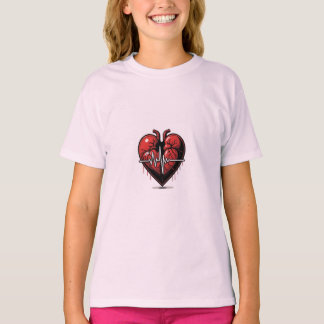 Anatomisches Herz mit Lebensstil T-Shirt