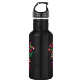 Anatomisches Herz mit Rose, Herzkrieger Edelstahlflasche