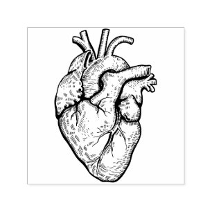 Anatomisches Herz Permastempel
