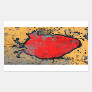 anatomisches Herz Rechteckiger Aufkleber