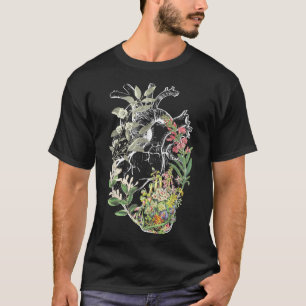 Anatomisches Herz und Blume zeigen Ihre Liebe T-Shirt