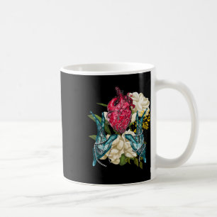 Anatomisches Herz und Blumen Doktor Valentine Kaffeetasse