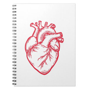 Anatomisches Herz Valentins Shirt Notizblock