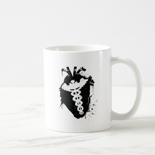 Anatomisches Herz von Caduceus Kaffeetasse (Rechts)