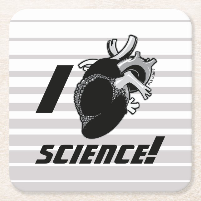 (Anatomisches Herz-) Wissenschaft I Rechteckiger Pappuntersetzer (Vorderseite)
