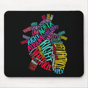 Anatomisches Herzdesign Herz-Kreislauf-Intensivsta Mousepad