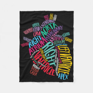 Anatomisches Herzdesign Herz-Kreislauf-Knorpel Fleecedecke