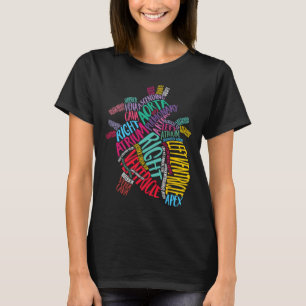 Anatomisches Herzdesign Herz-Kreislauf-Knorpel T-Shirt