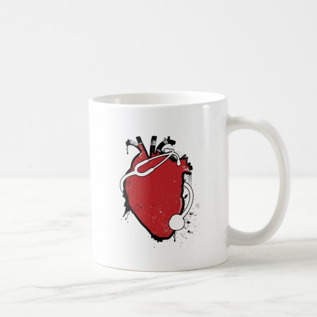 anatomisches Herzstethoskop Kaffeetasse (Rechts)