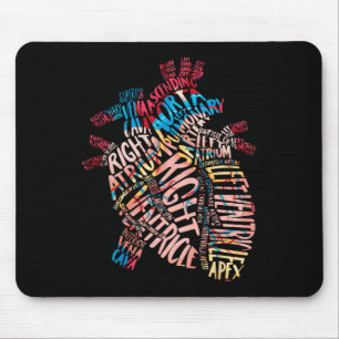 Anatomisches menschliches Herz Kardiologie Medikal Mousepad