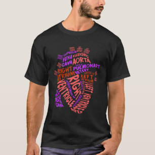 Anatomisches menschliches Herz Kardiologie Medikal T-Shirt