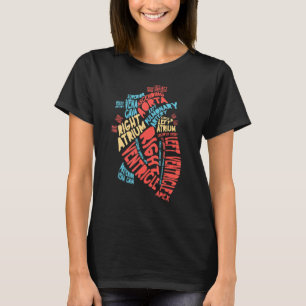 Anatomisches menschliches Herz Kardiologie Medikal T-Shirt