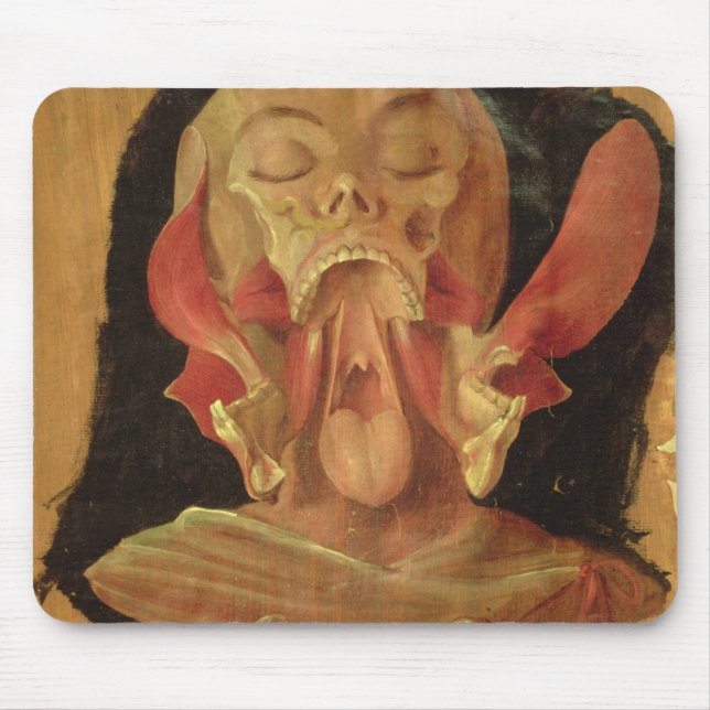 Anatomisches Zeichnen des Kopfes Mousepad (Vorne)
