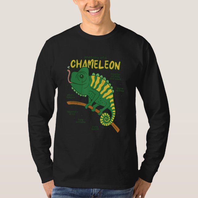 Anatomy of a Chameleon Lizard Retilien T-Shirt (Vorderseite)