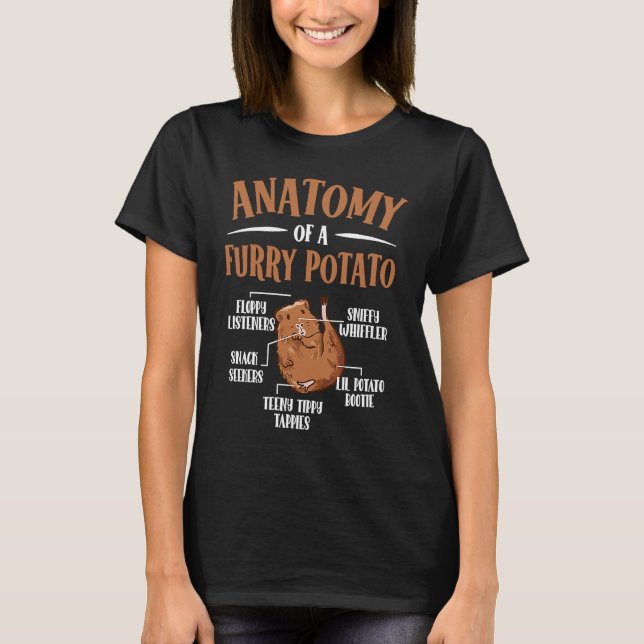 Anatomy Of A Furry Potato Guinea Pig  2 T-Shirt (Vorderseite)